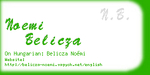 noemi belicza business card